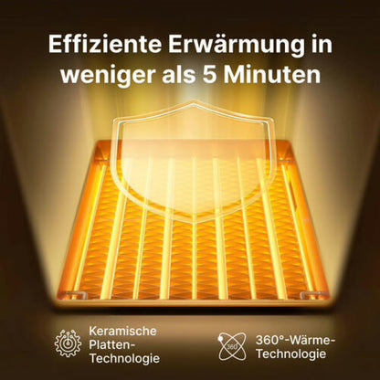 Portable mini heater with power outlet