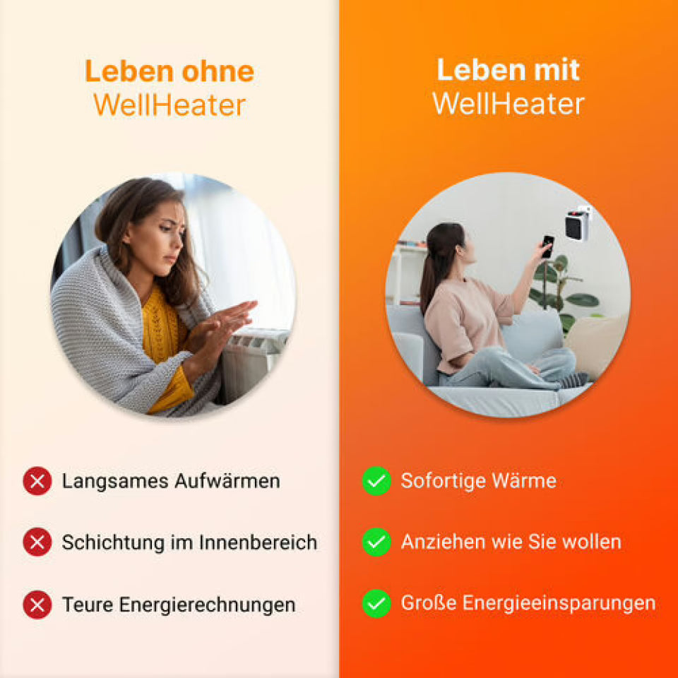 Portable mini heater with power outlet